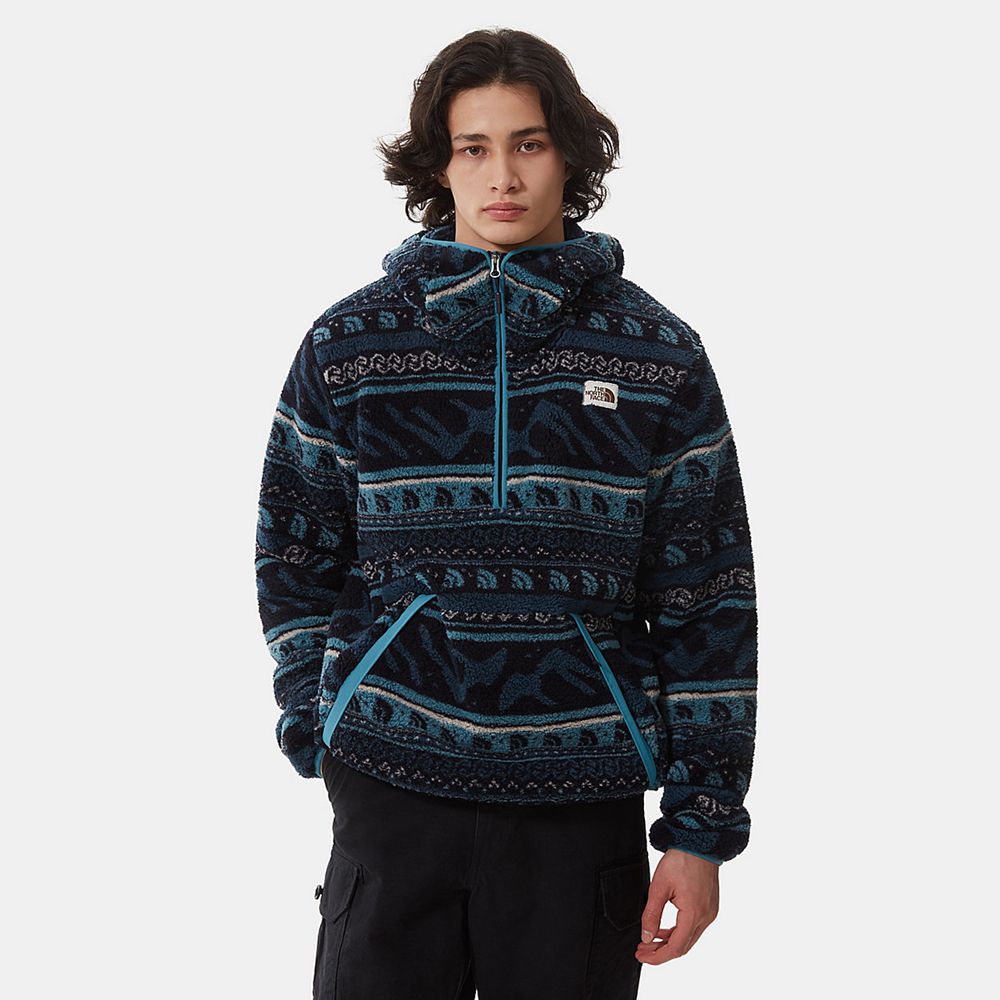 The North Face Hoodie Mens Australia - The North Face Campshire Printed Navy (QTA-354782)